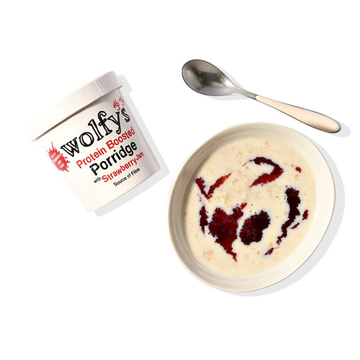 Wolfy Protein Boosted Porridge with Strawberry Jam 91g