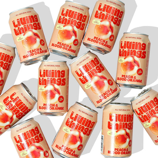 Living Things Prebiotic Soda Peach & Blood Orange 12 x 330ml