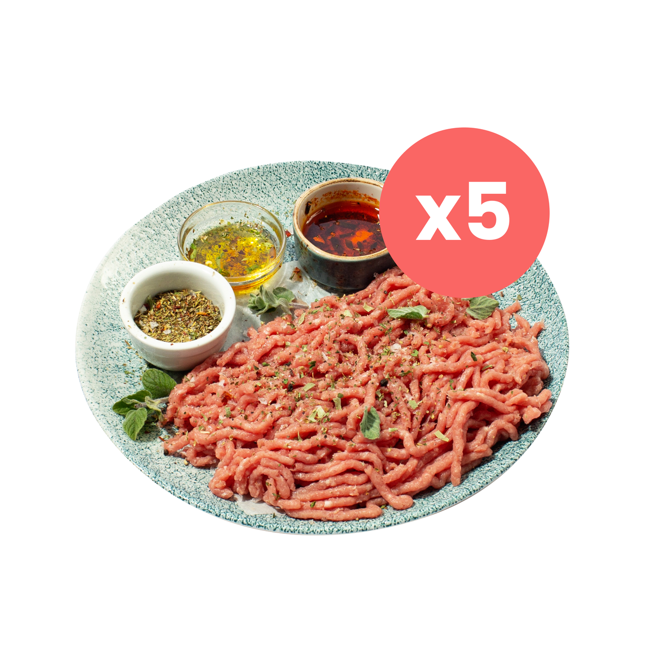 Seasoned Lean Turkey Thigh Mince - 5 x 400g