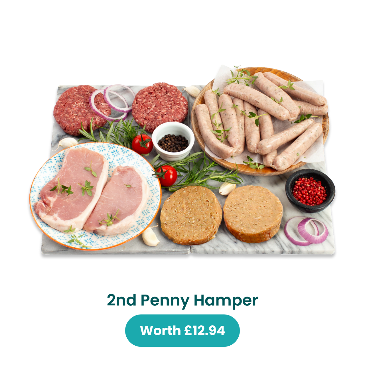 Buy one hamper + get two hampers for one penny
